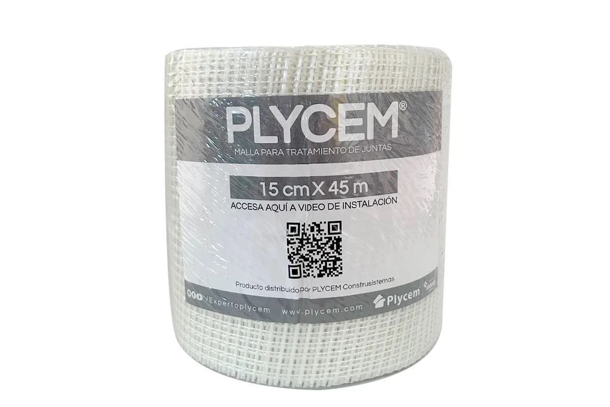 Malla para junta rígida blanca Plycem 15cm x 45m (982042)